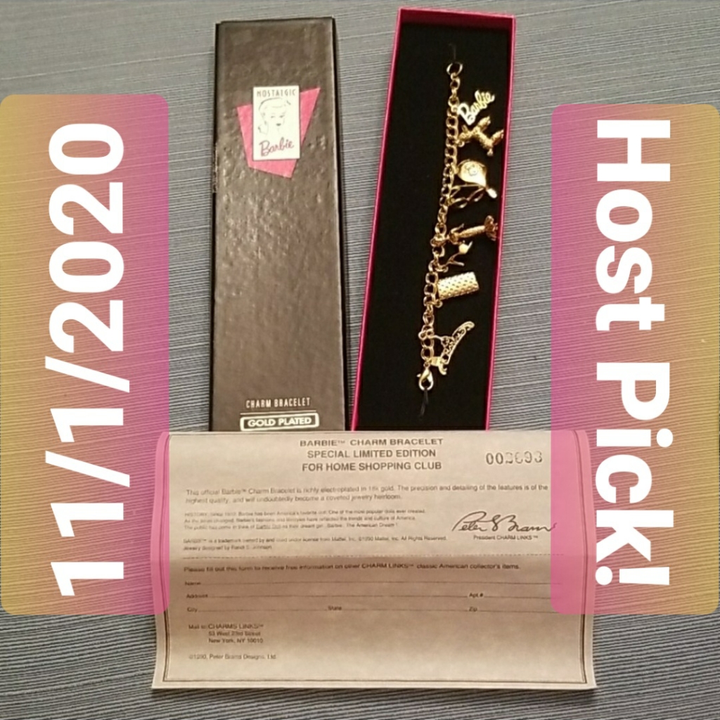Hpvintage 1990 18k Gold Plated Barbie Bracelet 100$
